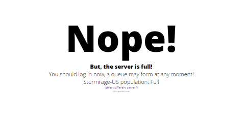isthereaqueue.com showing no queue